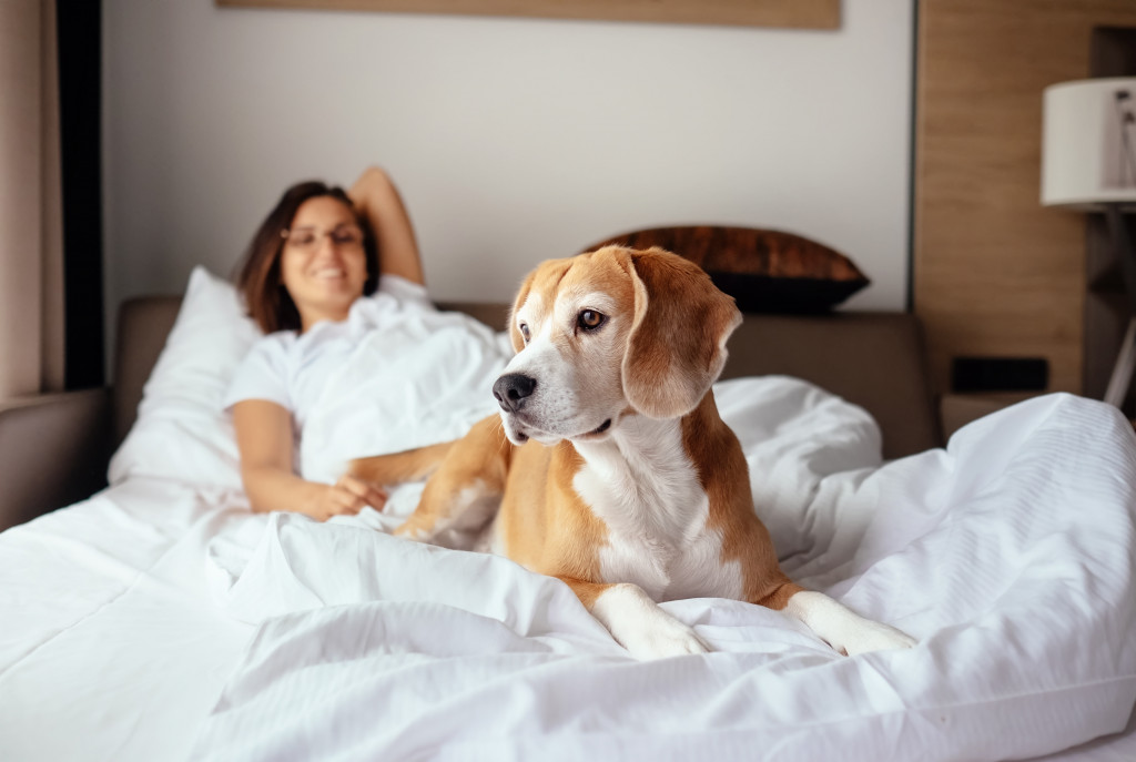 woman at a hotel