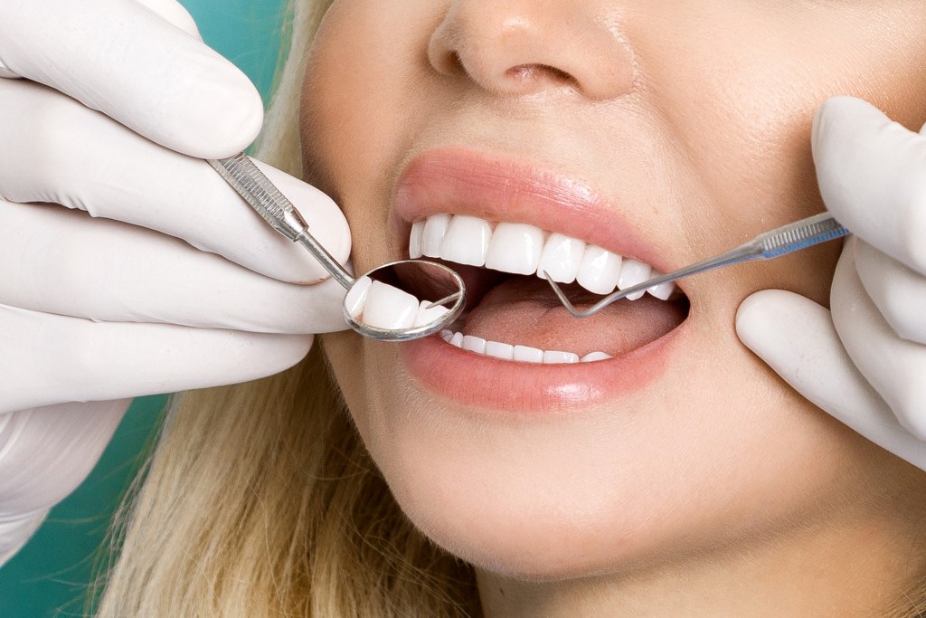 woman getting dental care